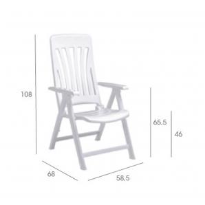 4 GARBAR BLANES Silla Con Brazos Multiposiciones Exterior Antracita - 4 unidades
