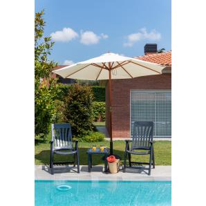 4 GARBAR BLANES Silla Con Brazos Multiposiciones Exterior Antracita - 4 unidades