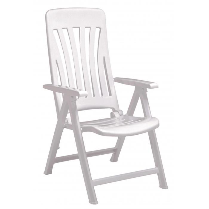 4 GARBAR BLANES Silla Con Brazos Multiposiciones Exterior Blanco - 4 unidades
