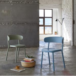 2 RESOL CASINO Silla Interior, Exterior  Azul retro - 2 unidades