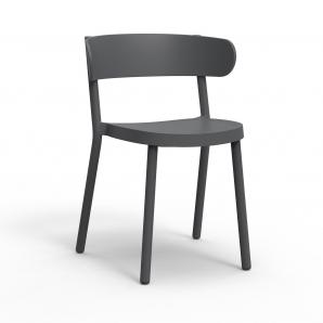 2 RESOL CASINO Silla Interior, Exterior  Gris oscuro - 2 unidades