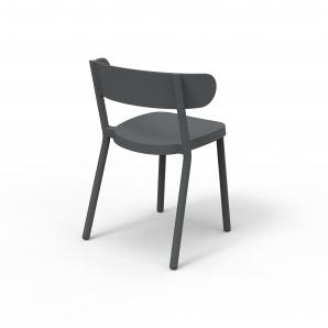 2 RESOL CASINO Silla Interior, Exterior  Gris oscuro - 2 unidades