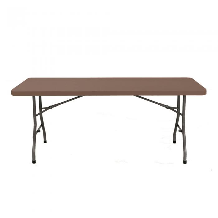 GARBAR CHOPIN Mesa Rectangular Plegable Interior, Exterior 180x75 Marrón
