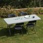 GARBAR CHOPIN Mesa Rectangular Plegable Interior, Exterior 180x75 Marrón