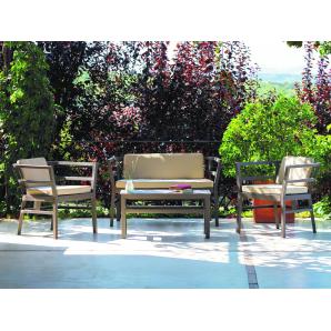 RESOL CLICK-CLACK Mesa de Centro Exterior 90x45 Chocolate