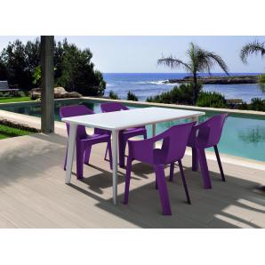 31 GARBAR COOL Silla Con Brazos Exterior Blanco - 31 unidades
