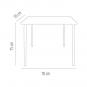 GARBAR CORE Mesa Cuadrada Exterior 70x70 Negro