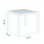 GARBAR CUBIC Mesa Auxiliar Exterior 50x50 Gris