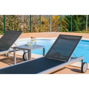 GARBAR CUBIC Mesa Auxiliar Exterior 50x50 Gris