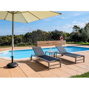 GARBAR CUBIC Mesa Auxiliar Exterior 50x50 Gris