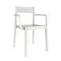 4 GARBAR DANNA Silla Con Brazos Interior, Exterior Blanco - 4 unidades