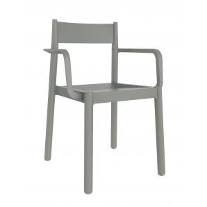 4 GARBAR DANNA Silla Con Brazos Interior, Exterior Gris verdoso - 4 unidades
