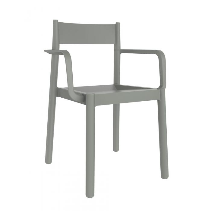 4 GARBAR DANNA Silla Con Brazos Interior, Exterior Gris verdoso - 4 unidades