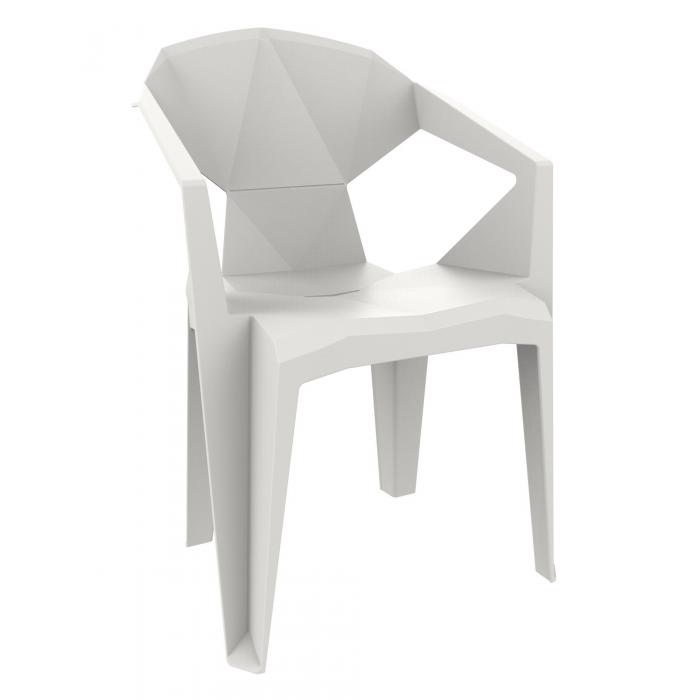 24 GARBAR DELTA Silla Con Brazos Exterior Blanco - 24 unidades