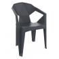 24 GARBAR DELTA Silla Con Brazos Exterior  Gris oscuro - 24 unidades