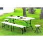 10 GARBAR EASY Taburete Bajo Plegable Interior, Exterior Blanco - 10 unidades