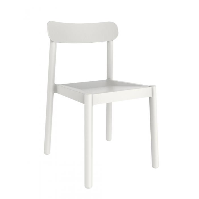 4 GARBAR ELBA Silla Interior, Exterior  Blanco - 4 unidades