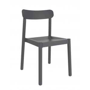 4 GARBAR ELBA Silla Interior, Exterior  Gris oscuro - 4 unidades