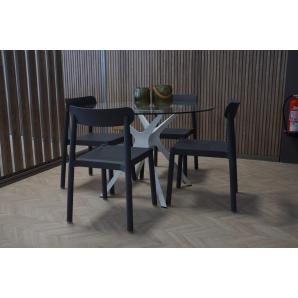 4 GARBAR ELBA Silla Interior, Exterior Gris verdoso - 4 unidades