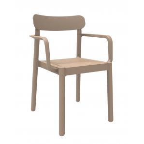 4 GARBAR ELBA Silla Con Brazos Interior, Exterior Arena - 4 unidades