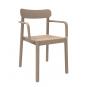 4 GARBAR ELBA Silla Con Brazos Interior, Exterior Arena - 4 unidades