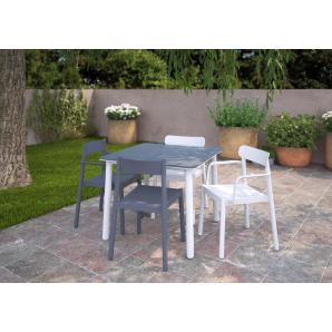 4 GARBAR ELBA Silla Con Brazos Interior, Exterior Azul retro - 4 unidades