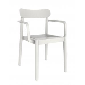 4 GARBAR ELBA Silla Con Brazos Interior, Exterior Blanco - 4 unidades