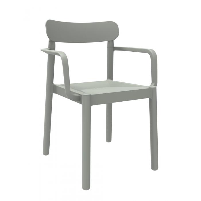 4 GARBAR ELBA Silla Con Brazos Interior, Exterior Gris verdoso - 4 unidades
