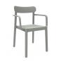 4 GARBAR ELBA Silla Con Brazos Interior, Exterior Gris verdoso - 4 unidades