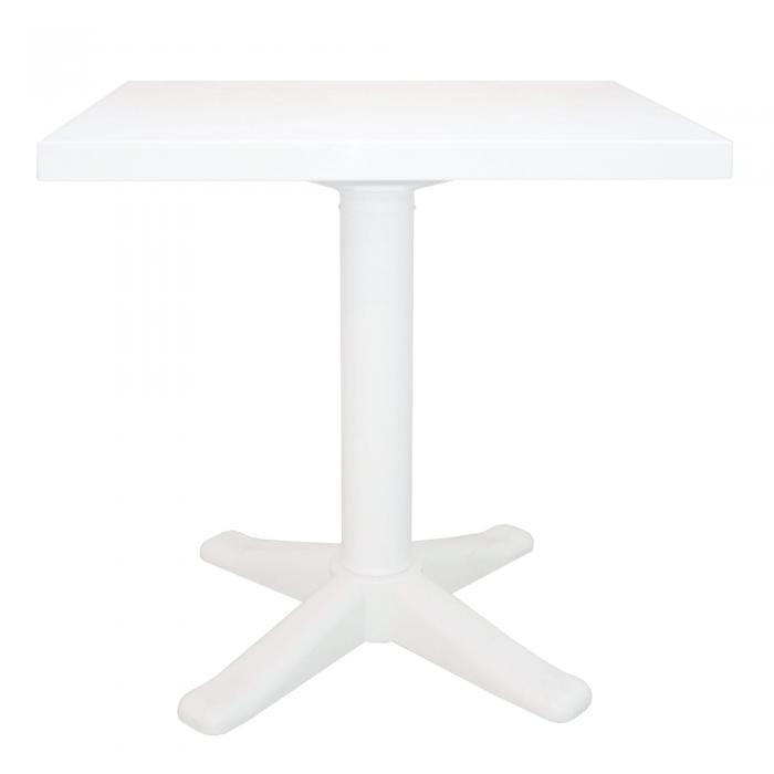 GARBAR ESCULAPI Mesa Cuadrada Exterior 70x70 Blanco
