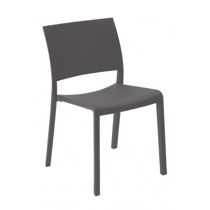 2 RESOL FIONA Silla Interior, Exterior  Gris oscuro - 2 unidades
