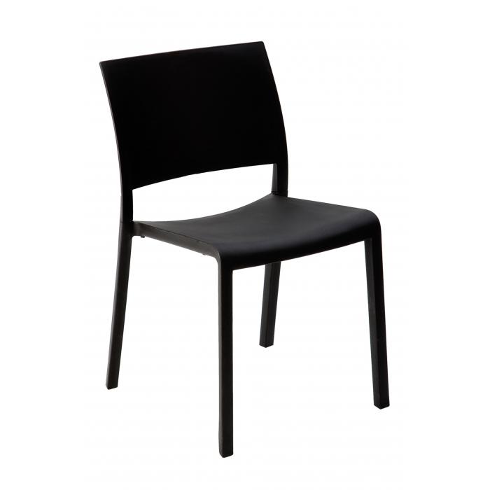 2 RESOL FIONA Silla Interior, Exterior  Negro - 2 unidades
