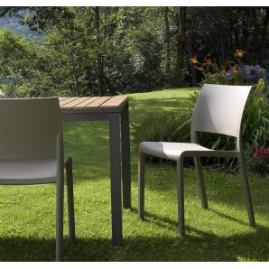 2 RESOL FIONA Silla Interior, Exterior  Negro - 2 unidades