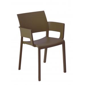 2 RESOL FIONA Silla Con Brazos Interior, Exterior  Chocolate - 2 unidades