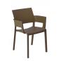 2 RESOL FIONA Silla Con Brazos Interior, Exterior  Chocolate - 2 unidades