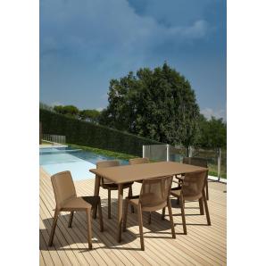 4 GARBAR FRESH Silla Interior, Exterior Blanco - 4 unidades