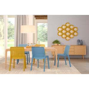 4 GARBAR FRESH Silla Interior, Exterior Blanco - 4 unidades