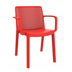 4 GARBAR FRESH Silla Con Brazos Interior, Exterior Rojo - 4 unidades