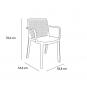 4 GARBAR FRESH Silla Con Brazos Interior, Exterior Rojo - 4 unidades