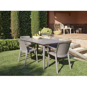 4 GARBAR FRESH Silla Con Brazos Interior, Exterior Rojo - 4 unidades