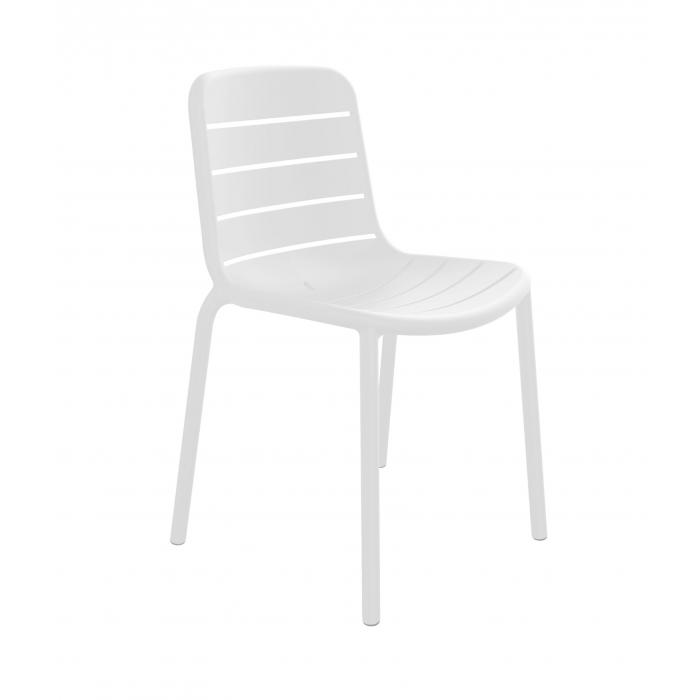 2 RESOL GINA Silla Interior, Exterior  Blanco - 2 unidades