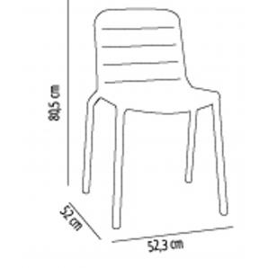 2 RESOL GINA Silla Interior, Exterior  Blanco - 2 unidades