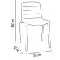 2 RESOL GINA Silla Interior, Exterior  Blanco - 2 unidades