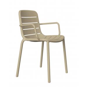 2 RESOL GINA Silla Con Brazos Interior, Exterior  Arena - 2 unidades