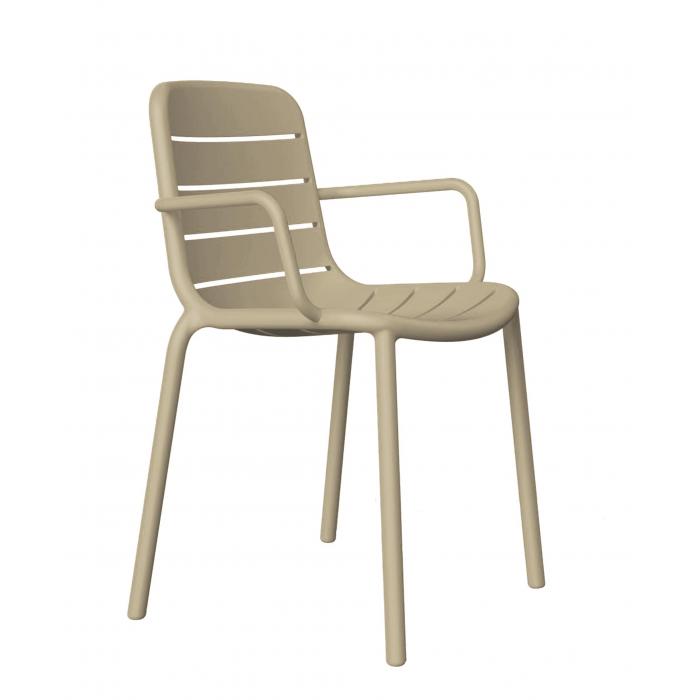 2 RESOL GINA Silla Con Brazos Interior, Exterior  Arena - 2 unidades