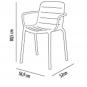 2 RESOL GINA Silla Con Brazos Interior, Exterior  Arena - 2 unidades