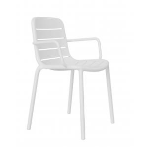 2 RESOL GINA Silla Con Brazos Interior, Exterior  Blanco - 2 unidades