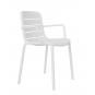 2 RESOL GINA Silla Con Brazos Interior, Exterior  Blanco - 2 unidades