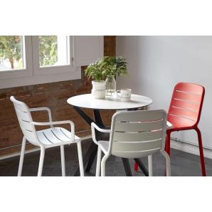 2 RESOL GINA Silla Con Brazos Interior, Exterior  Blanco - 2 unidades