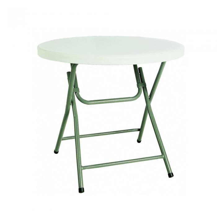 GARBAR HAMLET Mesa Redonda Plegable Interior, Exterior Ø80 Gris